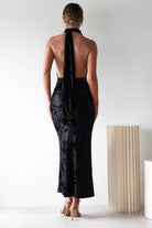 Tara Floral Jacquard Maxi Dress Black | Wedding Guest Dress | Maxi | Oh Hello Clothing