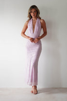 Tara Floral Jacquard Maxi Dress Light Lilac | Wedding Guest Dress | Maxi | Oh Hello Clothing