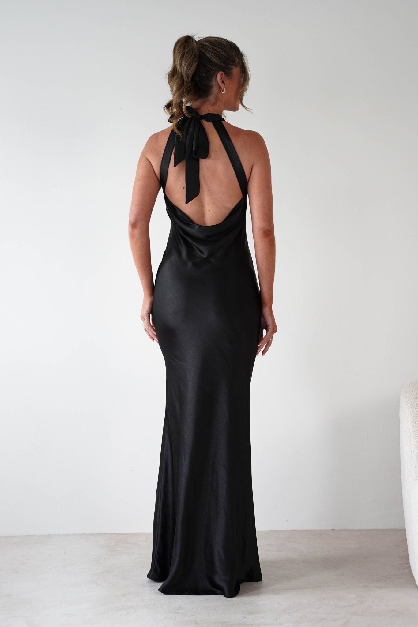 Taylee Halterneck Maxi Dress Black | Wedding Guest Dress | Halter Neck | Maxi | Oh Hello Clothing