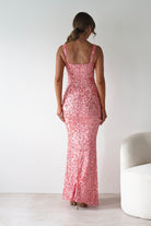 Taylor Embroidered Sequin Gown | Coral | Debs & Prom | Formal Gown | Oh Hello Clothing