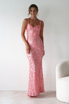 Taylor Embroidered Sequin Gown | Coral | Debs & Prom | Formal Gown | Oh Hello Clothing