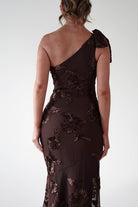 Thelma Floral Textured Maxi Dress Brown | Wedding Guest Dress | Maxi | Oh Hello Clothing