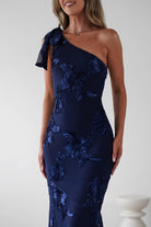 Thelma Floral Textured Maxi Dress Navy | Wedding Guest Dress | Maxi | Oh Hello Clothing