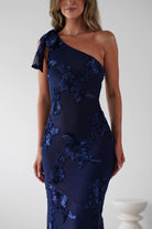 Thelma Floral Textured Maxi Dress Navy | Wedding Guest Dress | Maxi | Oh Hello Clothing