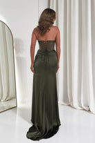 Oh Hello Clothing Debs & Prom Dresses 1*Done-Theodora Strapless Embellished Gown | olive