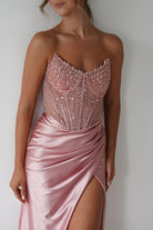 Tiarna Embellished Glitter Gown | Dusty Pink | Debs & Prom | Formal Gown | Oh Hello Clothing