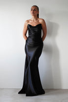 Venice Strapless Bodycon Gown | Black | Debs & Prom | Formal Gown | Oh Hello Clothing