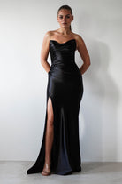 Venice Strapless Bodycon Gown | Black | Debs & Prom | Formal Gown | Oh Hello Clothing