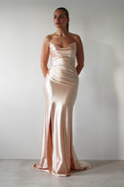 Venice Strapless Bodycon Gown | Light Gold | Debs & Prom | Formal Gown | Oh Hello Clothing