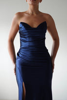 Venice Strapless Bodycon Gown | Navy | Debs & Prom | Formal Gown | Oh Hello Clothing