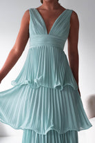 Oh Hello Clothing Women > Clothing > Dresses Vina Tiered Pleated Layered Maxi Dress | Mint