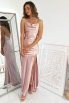 Love Silky Satin Gown | Blush | Debs & Prom | Formal Gown | Oh Hello Clothing