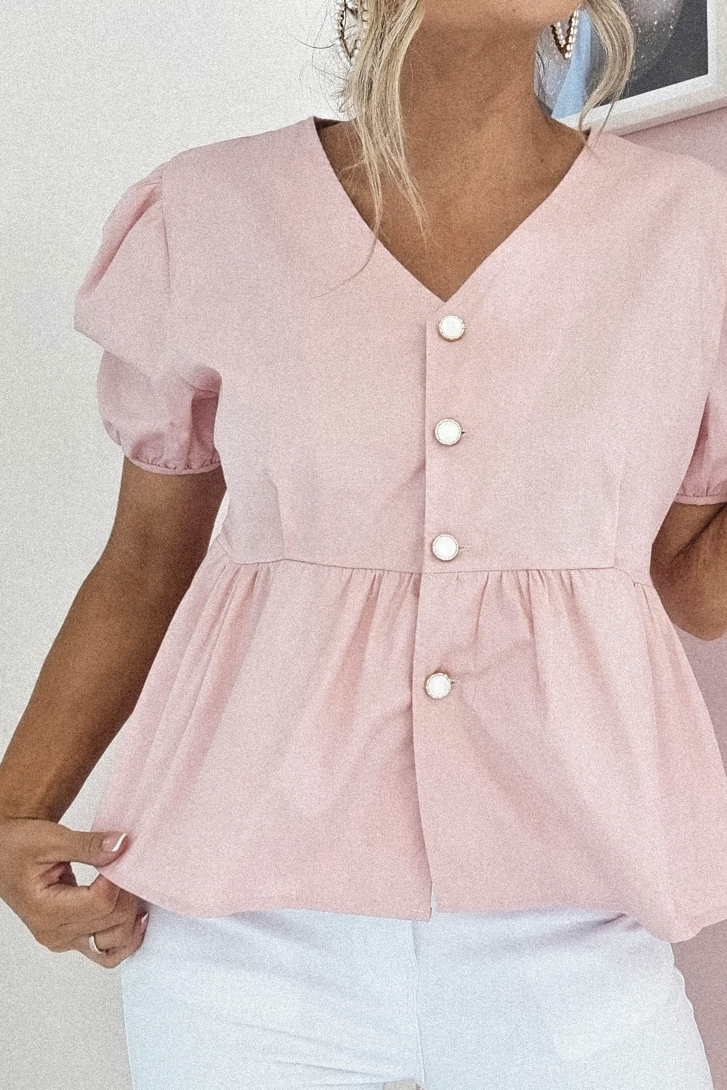 Minnie Bow Detail Blouse | Pink | Oh Hello Clothing | Oh Hello Clothing