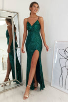 Mulan Sequin Gown | Emerald Green | Debs & Prom | Formal Gown | Oh Hello Clothing