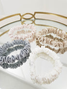 SilkLee | Luxury Slim Mulberry Silk Scrunchies | 4 pack | Oh Hello | Oh Hello Clothing